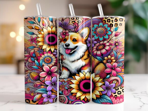 Download Corgi 20oz Sublimation Tumbler Wrap PNG - Tumbler wrap Collection