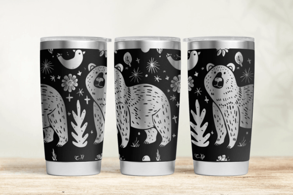 Download Bear 20oz 30oz Laser Tumbler Wrap SVG - Tumbler wrap Collection