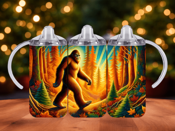 Download Bigfoot Forest Sunset Kids Tumbler Wrap - Tumbler wrap Collection