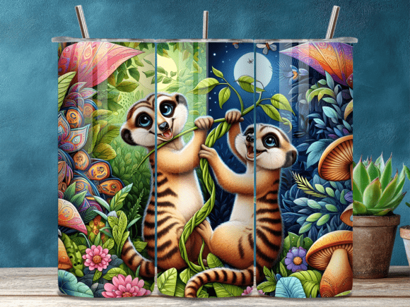 Download Tropical Meerkat Jungle Tumbler Wrap - Tumbler wrap Collection