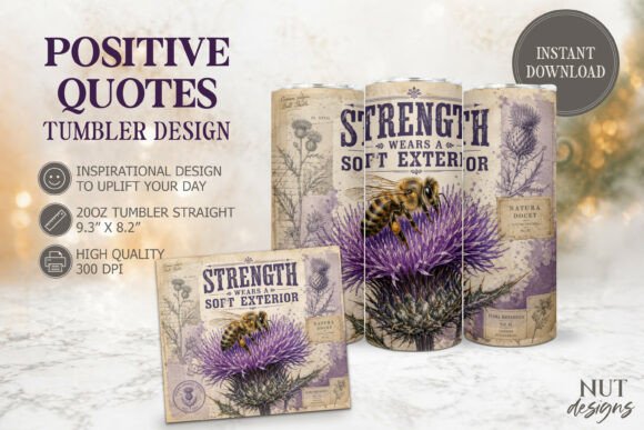 Download Strength Soft Exterior Bee Tumbler Wrap - Tumbler wrap Collection