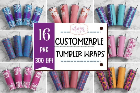 Download Bundle Customizable Tumbler Wraps PNG - Tumbler wrap Collection