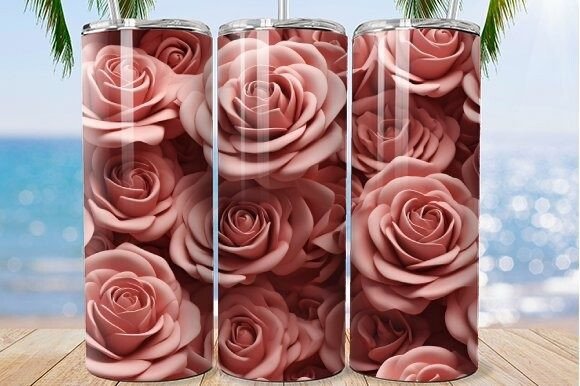 Download Soft Peach Roses Tumbler Wrap - Tumbler wrap Collection