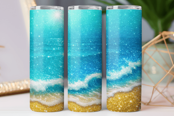 Download Summer Beach Tumbler Wrap Design Art Png - Tumbler wrap Collection