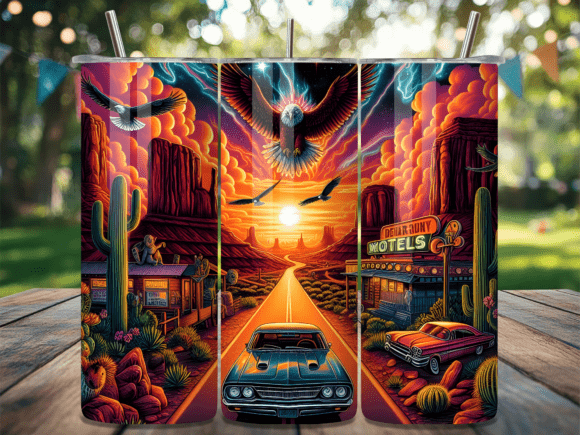 Download Desert Highway Eagle Tumbler Wrap - Tumbler wrap Collection
