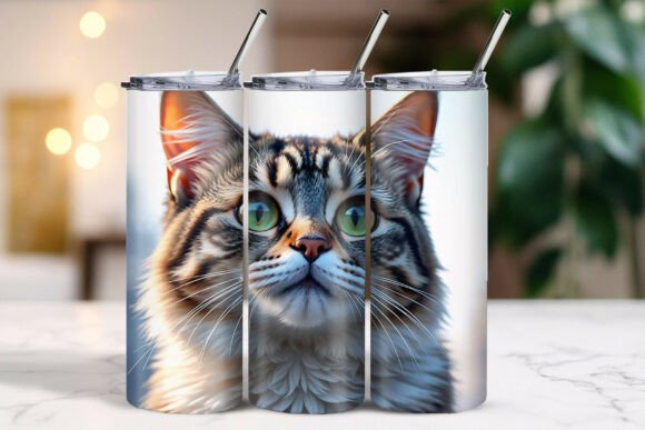 Download Anime Tabby Cat Feline Eyes Tumbler Wrap - Tumbler wrap Collection