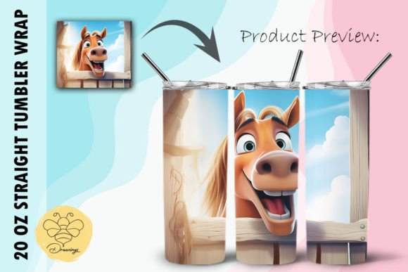 Download Horse Cartoon Tumbler Wrap (23) - Tumbler wrap Collection