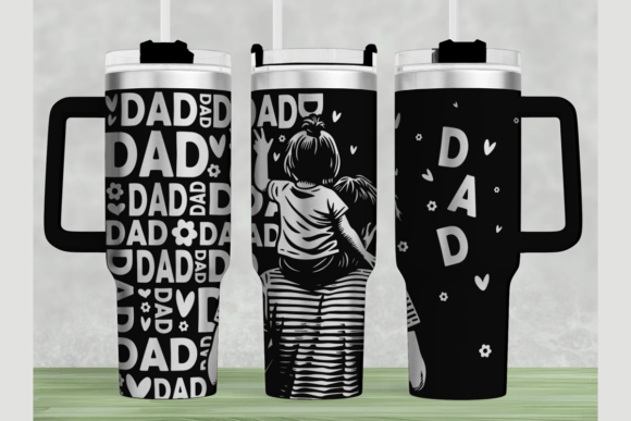Download Dad Father 40oz Laser Tumbler Wrap SVG - Tumbler wrap Collection