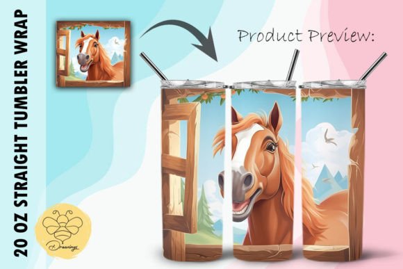 Download Horse Cartoon Tumbler Wrap (22) - Tumbler wrap Collection
