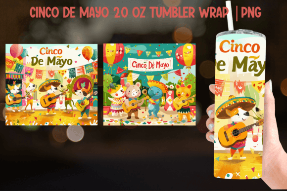 Download Cinco De Mayo Tumbler Wrap - Sublimation - Tumbler wrap Collection