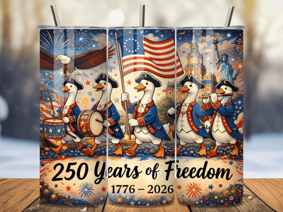 Download 250 Years Freedom Geese USA Tumbler Wrap - Tumbler wrap Collection