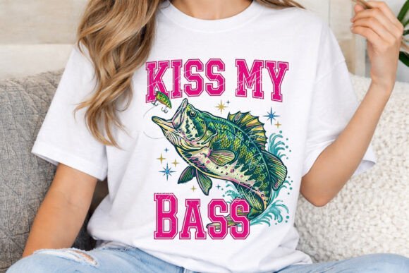 Download Kiss My Bass PNG, Funny Fishing - Premium Bundle
