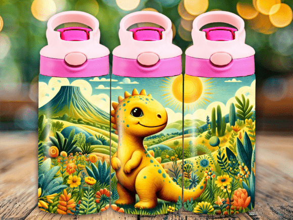 Download Cute Dinosaur Flip Top Kids Tumbler Wrap - Tumbler wrap Collection