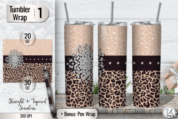 Download Beige Leopard Tumbler Wrap Sublimation - Tumbler wrap Collection