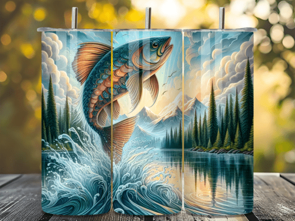 Download Scenic Mountain Trout Lake Tumbler Wrap - Tumbler wrap Collection