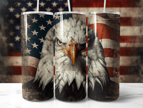 Download Eagle American Flag Tumbler Wrap PNG - Tumbler wrap Collection