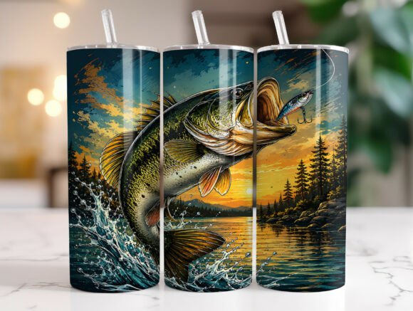 Download Largemouth Bass Fishing Tumbler Wrap PNG - Tumbler wrap Collection