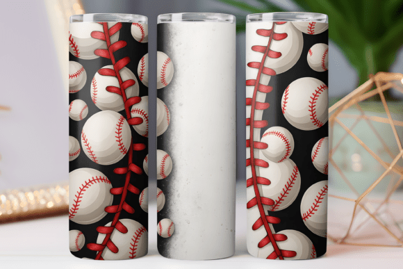 Download 3d Baseball Tumbler Wrap 20oz Skinny Png - Tumbler wrap Collection