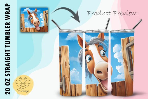 Download Horse Cartoon Tumbler Wrap (12) - Tumbler wrap Collection