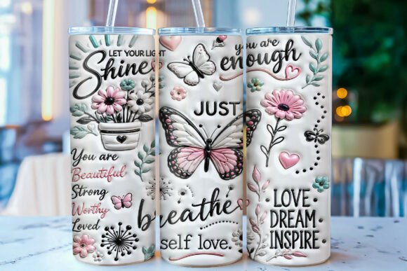 Download Inflated Self Love 20oz Tumbler Wrap PNG - Tumbler wrap Collection