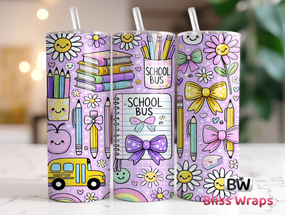 Download Back to School Tumbler Wrap - Tumbler wrap Collection