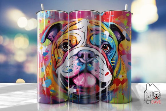 Download 3D Pop Art Fusion Bulldog Tumbler Wrap - Tumbler wrap Collection