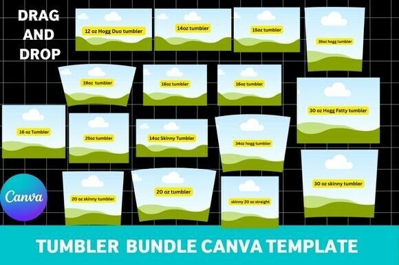 Download Tumbler Wrap Canva Template Bundle - Tumbler wrap Collection