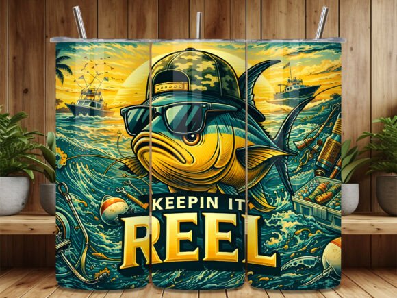 Download Keepin It Reel Fishing Tumbler Wrap - Tumbler wrap Collection