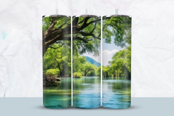 Download Nature with Lake Tumbler Wrap - Tumbler wrap Collection