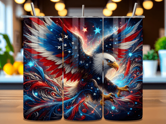 Download Artistic Patriotic Eagle Tumbler Wrap - Tumbler wrap Collection