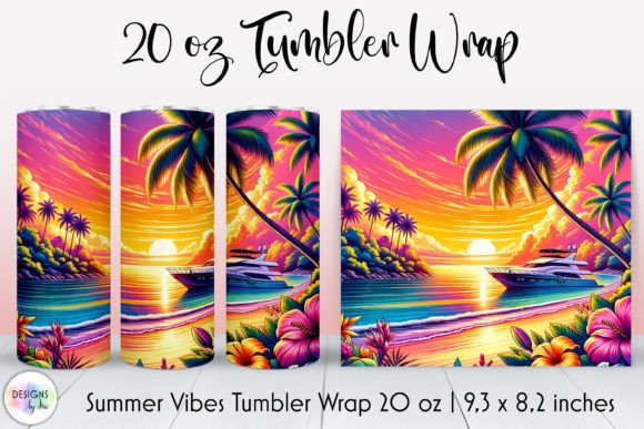 Download Tropical Beach Skinny Tumbler Wrap - Tumbler wrap Collection
