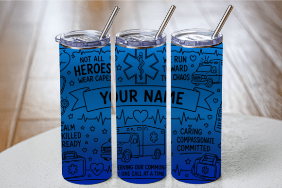 Download EMS Personalized Tumbler Wrap Line Art - Tumbler wrap Collection