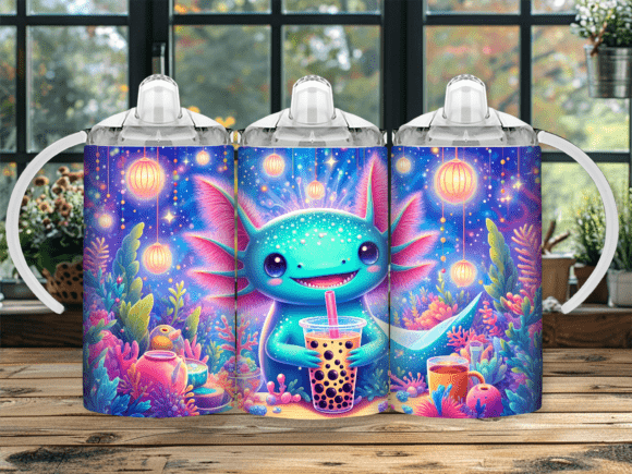 Download Boba Axolotl Sippy Cup Kids Tumbler Wrap - Tumbler wrap Collection