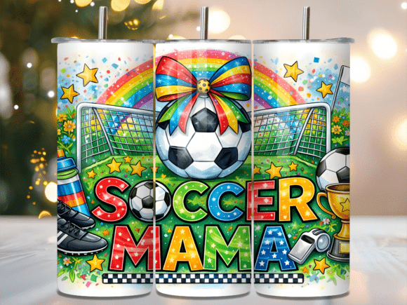 Download Soccer Mama Rainbow Sport Tumbler Wrap - Tumbler wrap Collection