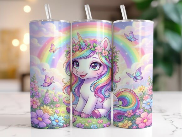 Download 20oz Magical Unicorn Kids Tumbler Wrap - Tumbler wrap Collection
