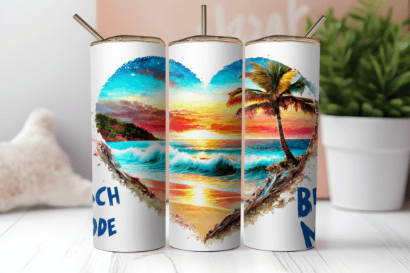 Download Beach Mode 20oz Straight Tumbler Wrap - Tumbler wrap Collection