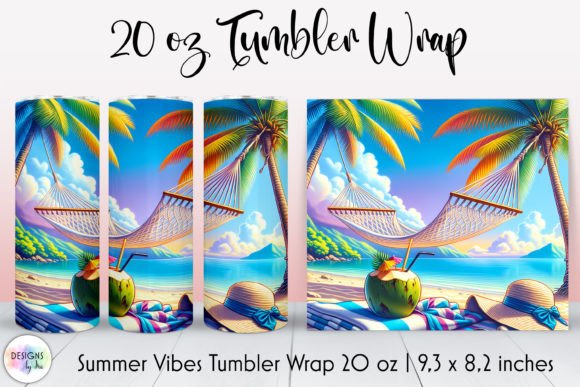 Download Tropical Beach Skinny Tumbler Wrap - Tumbler wrap Collection