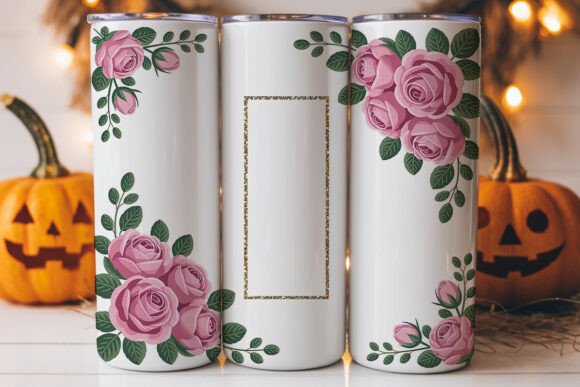 Download Pink Rose Personalized Tumbler Wrap - Tumbler wrap Collection