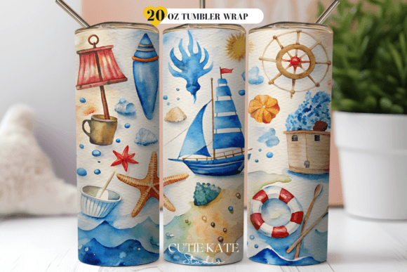 Download Beach Tumbler Wrap, Summer Vibes Wrap - Tumbler wrap Collection