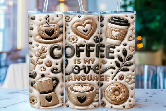 Download Inflated Coffee Lover 20oz Tumbler Wrap - Tumbler wrap Collection