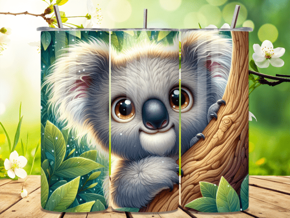 Download Koala on Tree Forest Jungle Tumbler Wrap - Tumbler wrap Collection