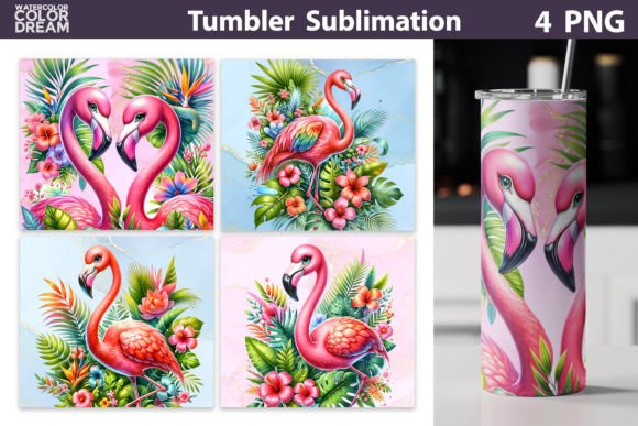 Download Tropical Flamingo Tumbler Wrap - Tumbler wrap Collection