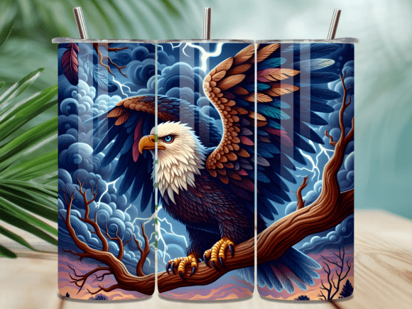 Download Stormy Thunder Cloud Eagle Tumbler Wrap - Tumbler wrap Collection
