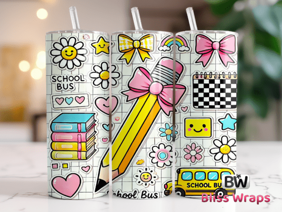 Download Back to School Tumbler Wrap - Tumbler wrap Collection