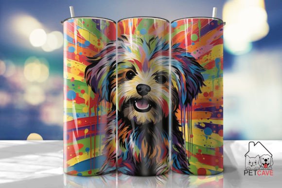 Download 3D Pop Art Fusion Shih Tzu Tumbler Wrap - Tumbler wrap Collection