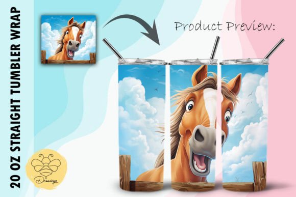 Download Horse Cartoon Tumbler Wrap (07) - Tumbler wrap Collection