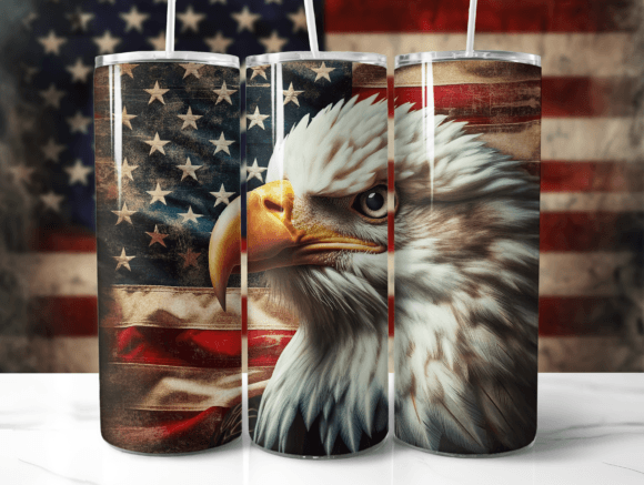Download Eagle American Flag Tumbler Wrap PNG - Tumbler wrap Collection