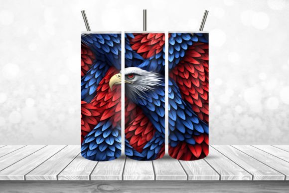 Download 3D Patriotic Eagle Tumbler Wrap PNG - Tumbler wrap Collection