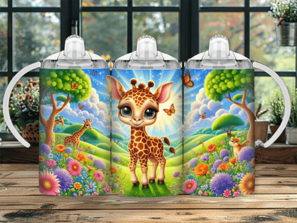 Download Spring Garden Giraffe Kids Tumbler Wrap - Tumbler wrap Collection