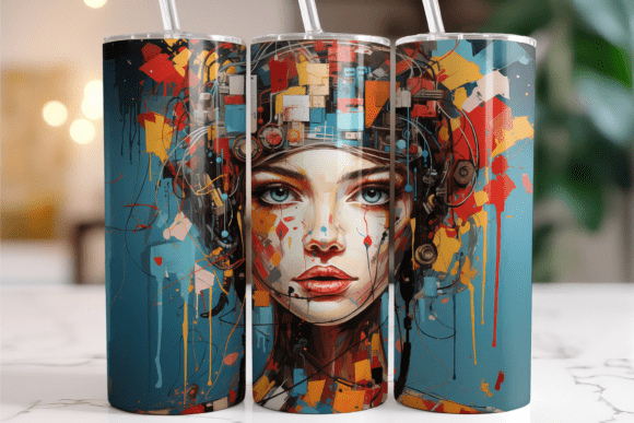 Download Cyberpunk Anime Girl Tumbler Wrap - Tumbler wrap Collection